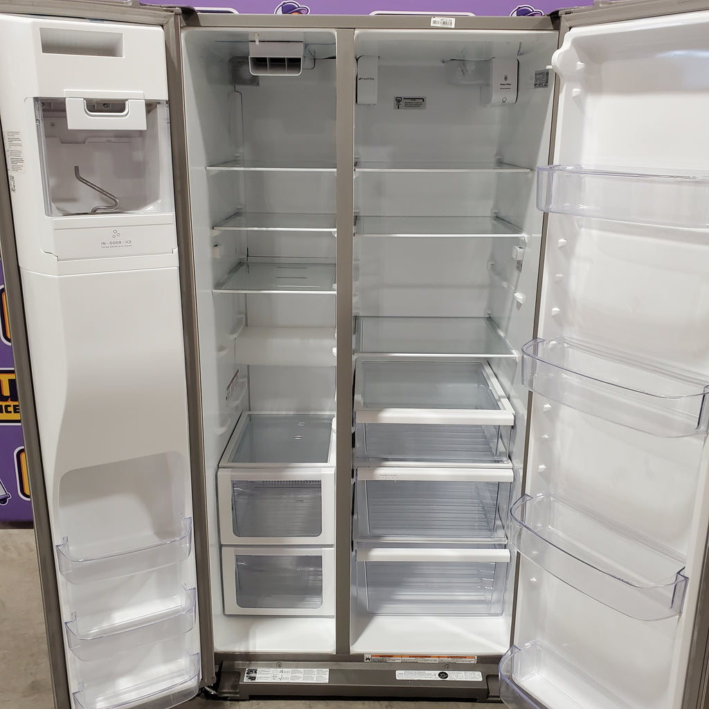 Whirlpool Fingerprint-Resistant Stainless Steel 28.49 cu. ft. Side by Side Refrigerator with In Door Ice and Water Dispenser 251311SD940 - WRS588FIHZ - Scratch & Dent (Moderate)