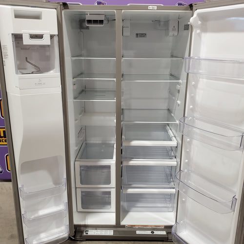 Whirlpool Fingerprint-Resistant Stainless Steel 28.49 cu. ft. Side by Side Refrigerator with In Door Ice and Water Dispenser 251311SD940 - WRS588FIHZ - Scratch & Dent (Moderate)
