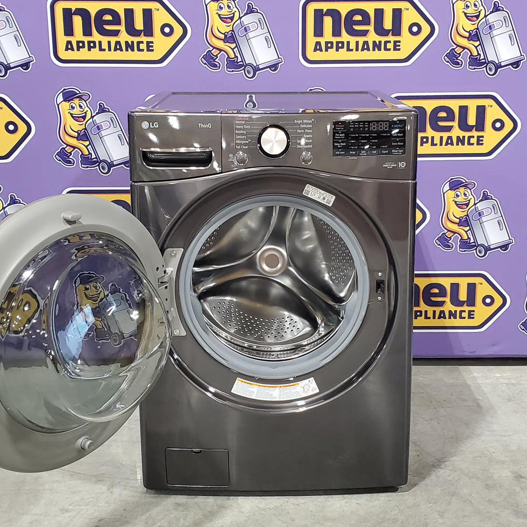 Pictures of LG Front Load 4.5 Cu. Ft. Washer with TurboWash 360 Technology WM4000HBA - Scratch & Dent (Minor) and LG Smart Wi-Fi Enabled Front Load Electric 7.4 Cu. Ft. Dryer with TurboSteam 16097 - DLEX4000B - Scratch & Dent (Minor) - Neu Appliance Outlet - Discount Appliance Outlet in Austin, Tx