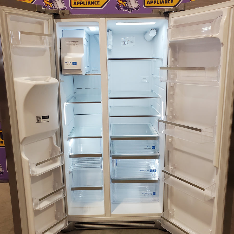 Frigidaire Gallery Smudge Proof Stainless Steel 26 Cu. Ft. Side by Side Refrigerator with Bright LED Lighting GRSS2652AF - Scratch & Dent (Major)