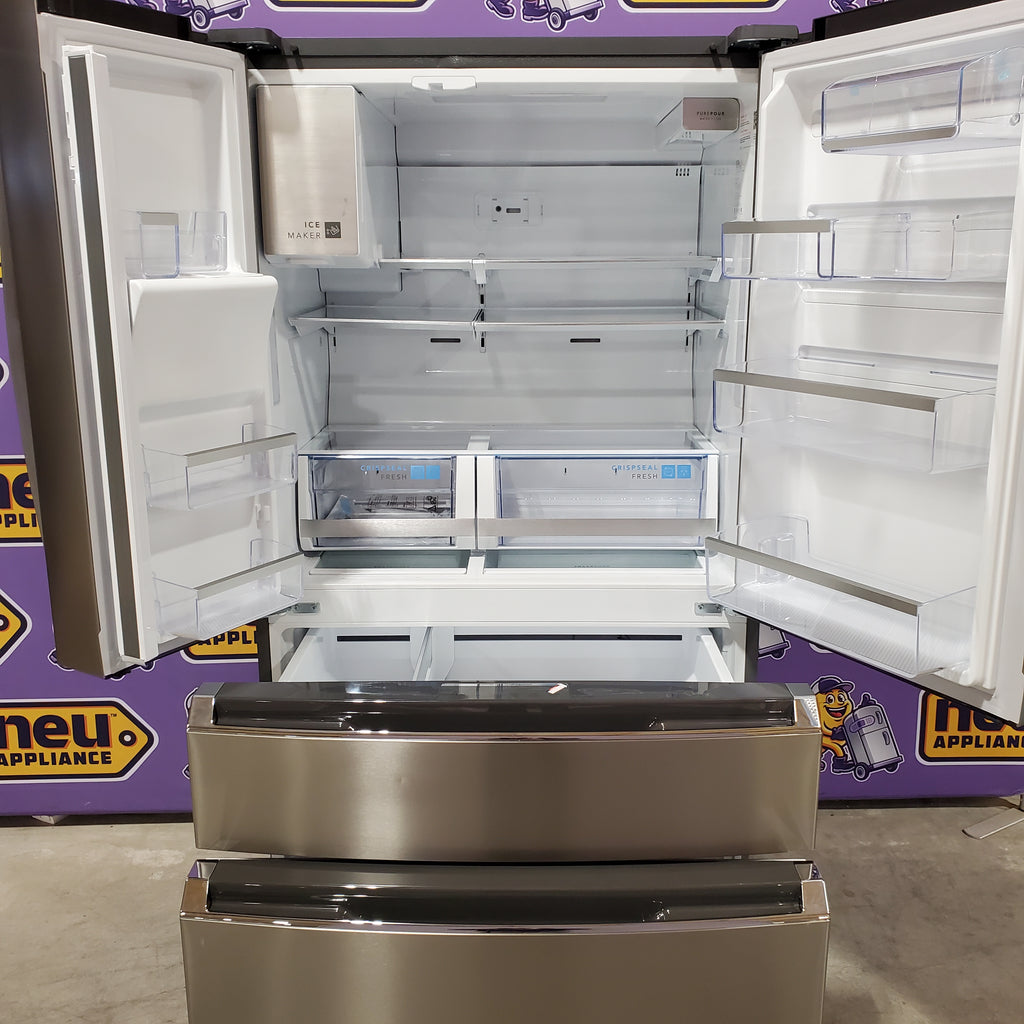 Pictures of Frigidaire Gallery 22 Cu. Ft. 4-Door Counter-depth French Door Refrigerator with Ice Maker (Fingerprint Resistant Stainless Steel) ENERGY STAR 20232SD618 - GRMC2273CF - Scratch & Dent (Major) - Neu Appliance Outlet - Discount Appliance Outlet in Austin, Tx
