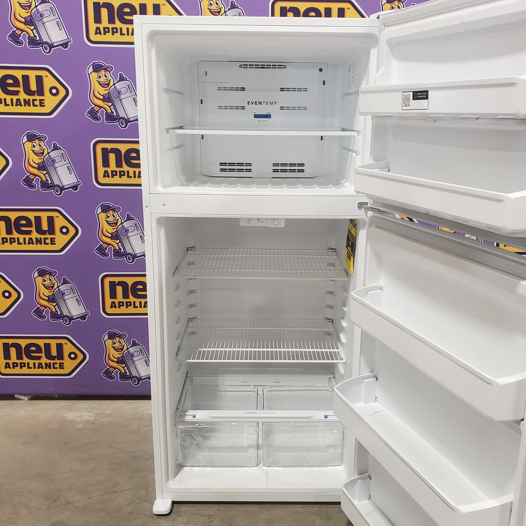 Pictures of Frigidaire 30" Wide Garage Ready Top Freezer 18 Cu. Ft. Refrigerator with EvenTemp Cooling System and Spacious Interior Storage in White 22133SD209 - FFTR1814WW - Scratch & Dent (Minor) - Neu Appliance Outlet - Discount Appliance Outlet in Austin, Tx