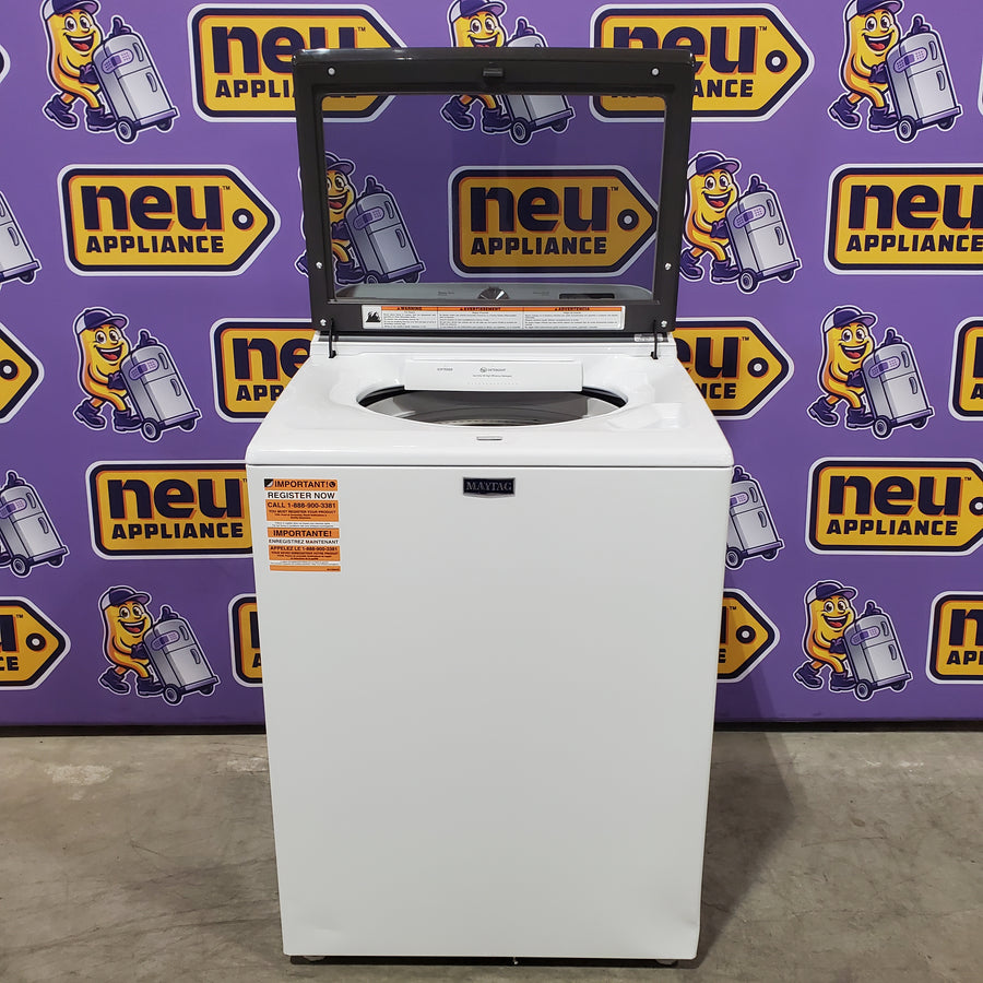 Maytag Top Load 4.8 cu ft Washer with Deep Fill and Slow-Close Glass Lid 30134SD166 - MVW6200KW - Scratch & Dent (Moderate)