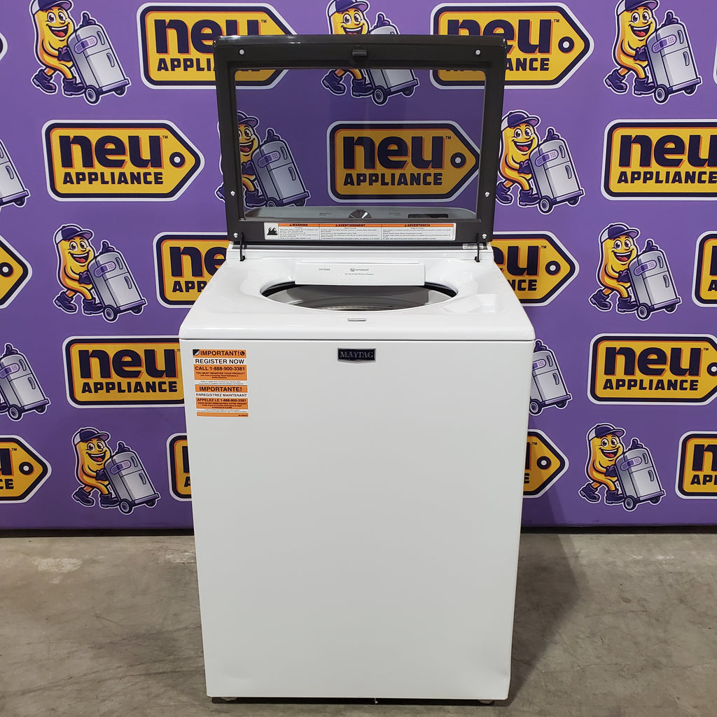 Pictures of Maytag Top Load 4.8 cu ft Washer with Deep Fill and Slow-Close Glass Lid 30134SD166 - MVW6200KW - Scratch & Dent (Moderate) - Neu Appliance Outlet - Discount Appliance Outlet in Austin, Tx