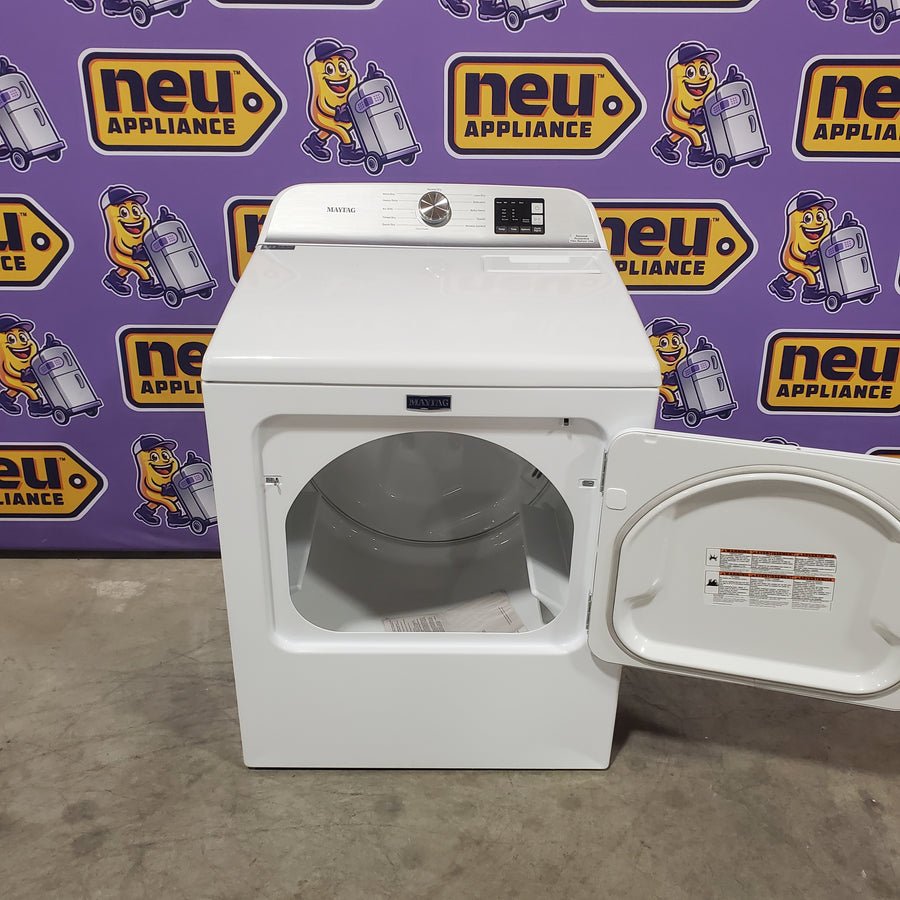 Maytag Top Load 4.8 cu ft Washer with Deep Fill and Slow-Close Glass Lid MVW6200KW - Scratch & Dent (Minor) and Maytag 7.0 cu ft Electric Dryer with Moisture Sensing and Quick Dry Cycle 16244 - MED6200KW - Scratch & Dent (Minor)