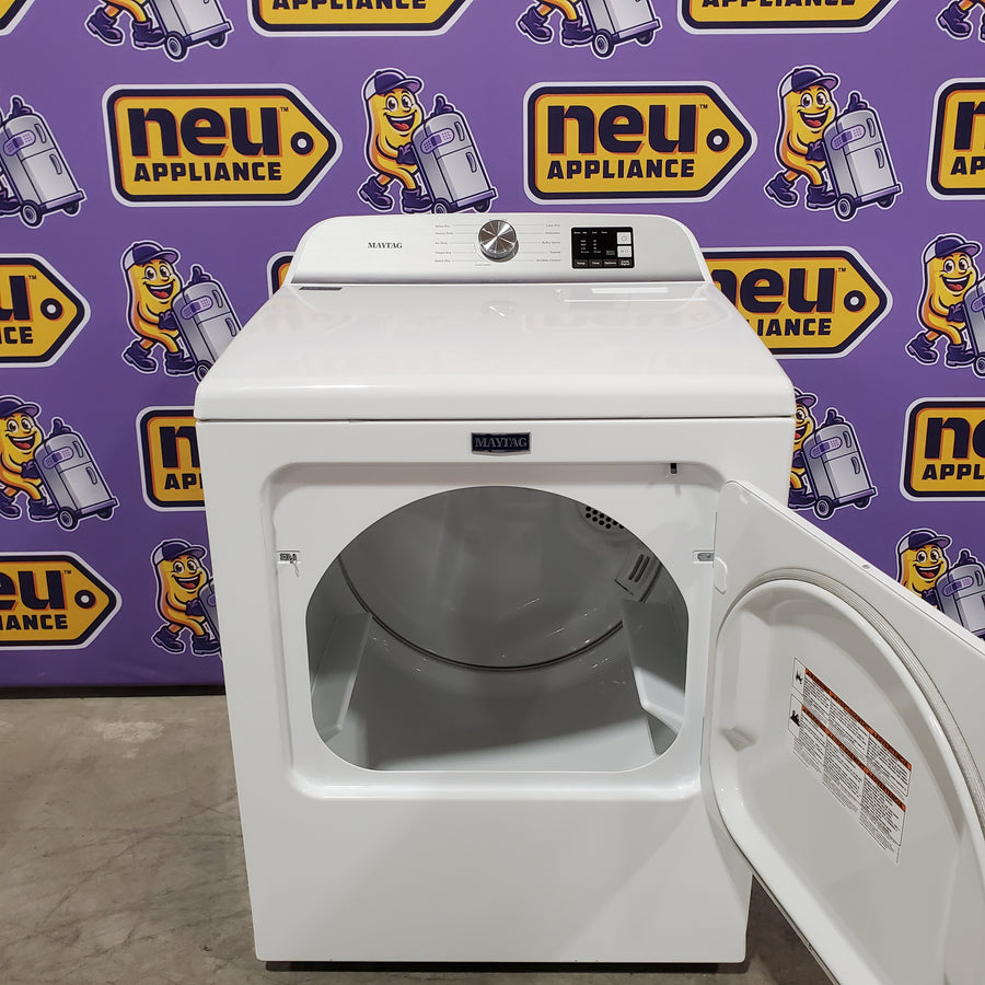 Maytag Top Load 4.8 cu ft Washer with Deep Fill and Slow-Close Glass Lid MVW6200KW - Scratch & Dent (Major) and Maytag 7.0 cu ft Electric Dryer with Moisture Sensing and Quick Dry Cycle 16242 - MED6200KW - Scratch & Dent (Minor)