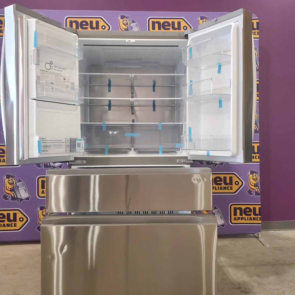 Pictures of Print Proof Stainless Steel 29 cu. ft. Smart Standard-Depth MAX™ 4-Door French Door Refrigerator with Full-Convert Drawer™ LF29H8330S - Scratch & Dent - Minor - Neu Appliance Outlet - Discount Appliance Outlet in Austin, Tx