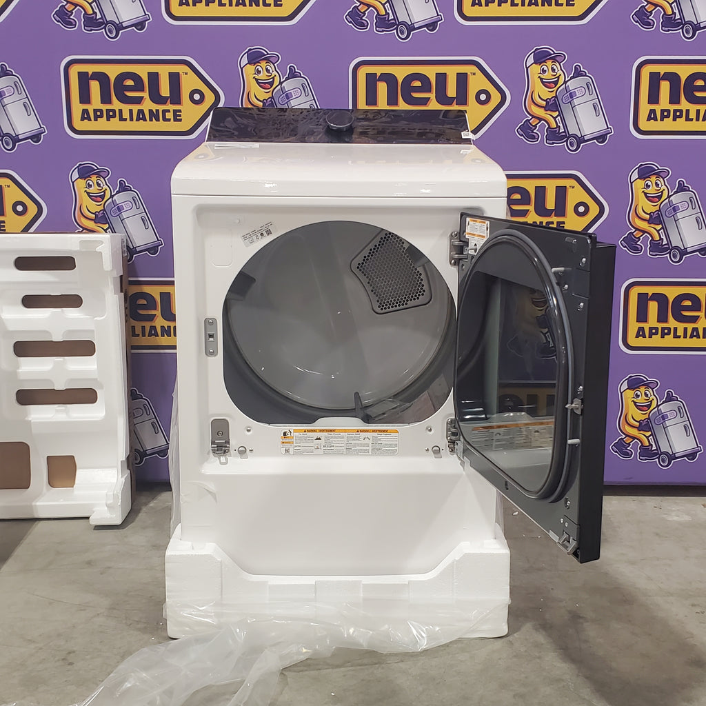 LG 5.5 cu. ft. Mega Capacity Top Load Washer with Impeller in Alpine White WT8400CW - Open Box and LG Energy Star Certified 7.3 cu. ft. Ultra Large Capacity Rear Control Electric Dryer with LG EasyLoad™ Door and AI Sensing 16069 - DLE8400WE - New in Box