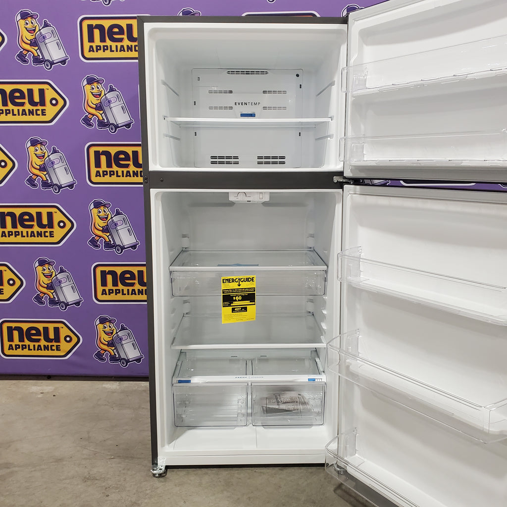 Pictures of Frigidaire 30" Wide 20 cu ft Top Freezer Refrigerator with EvenTemp™ Cooling System in Stainless Steel 20231SD249 - FFTR2045VS - Scratch & Dent (Minor) - Neu Appliance Outlet - Discount Appliance Outlet in Austin, Tx