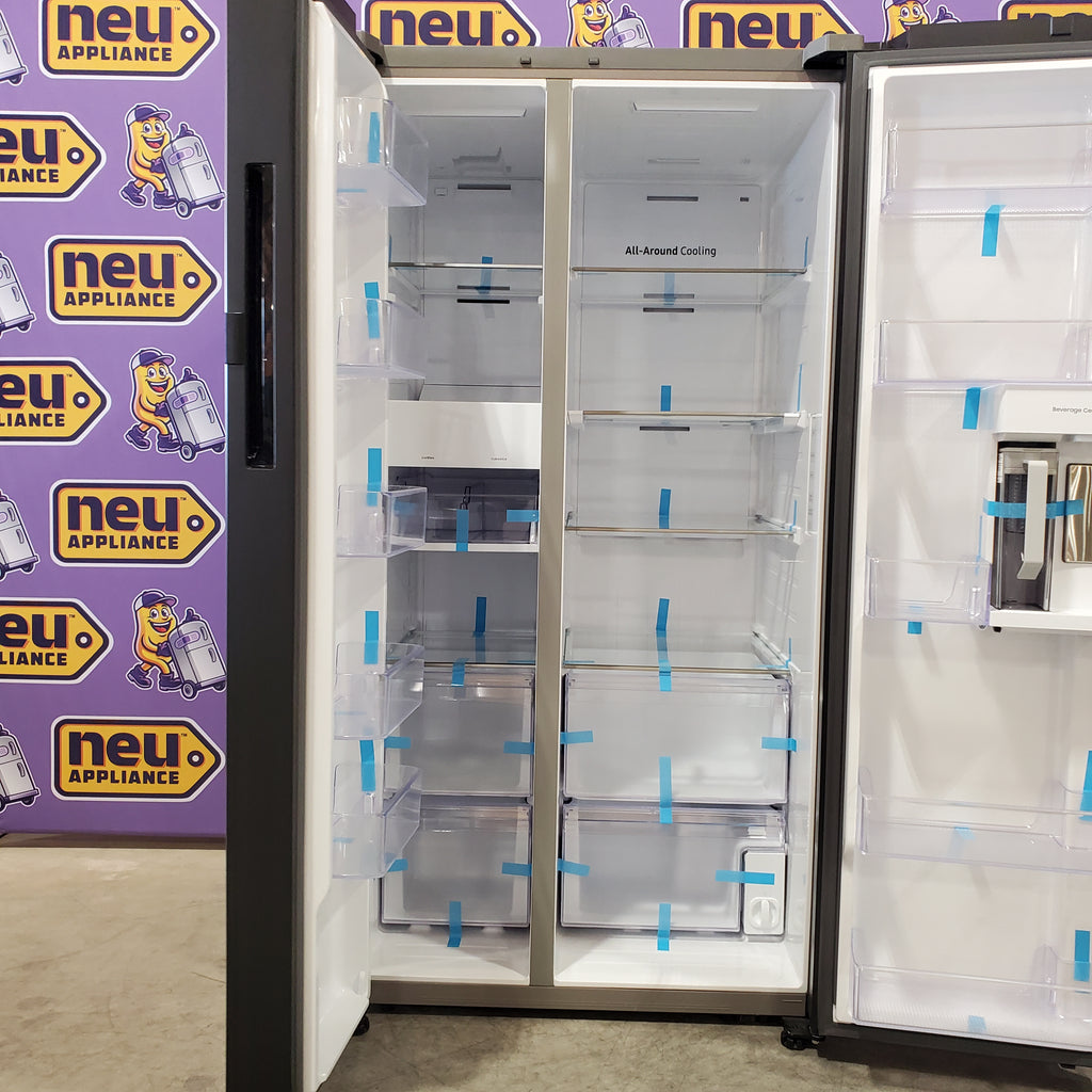 Pictures of Samsung Stainless Steel Bespoke Side-by-Side 28 cu. ft. Refrigerator with Beverage Center™ and Auto Fill Water Pitcher RS28CB7600QLAA - Scratch & Dent (Minor) - Neu Appliance Outlet - Discount Appliance Outlet in Austin, Tx
