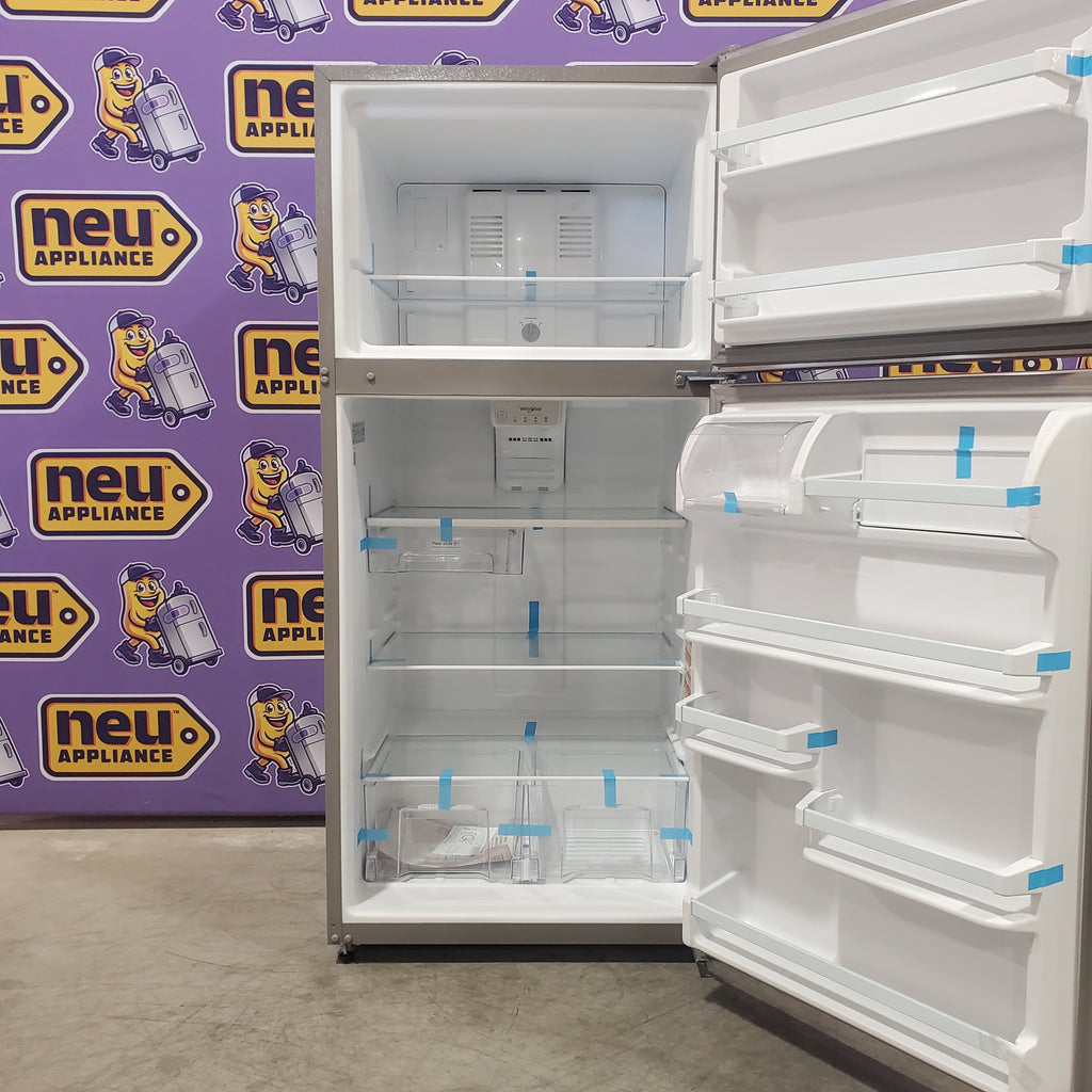 Pictures of Whirlpool 30" Wide 18.2 cu. ft. Top Freezer Refrigerator in Monochromatic Stainless Steel 3SD667 - WRT318FZDM - Open Box - Neu Appliance Outlet - Discount Appliance Outlet in Austin, Tx