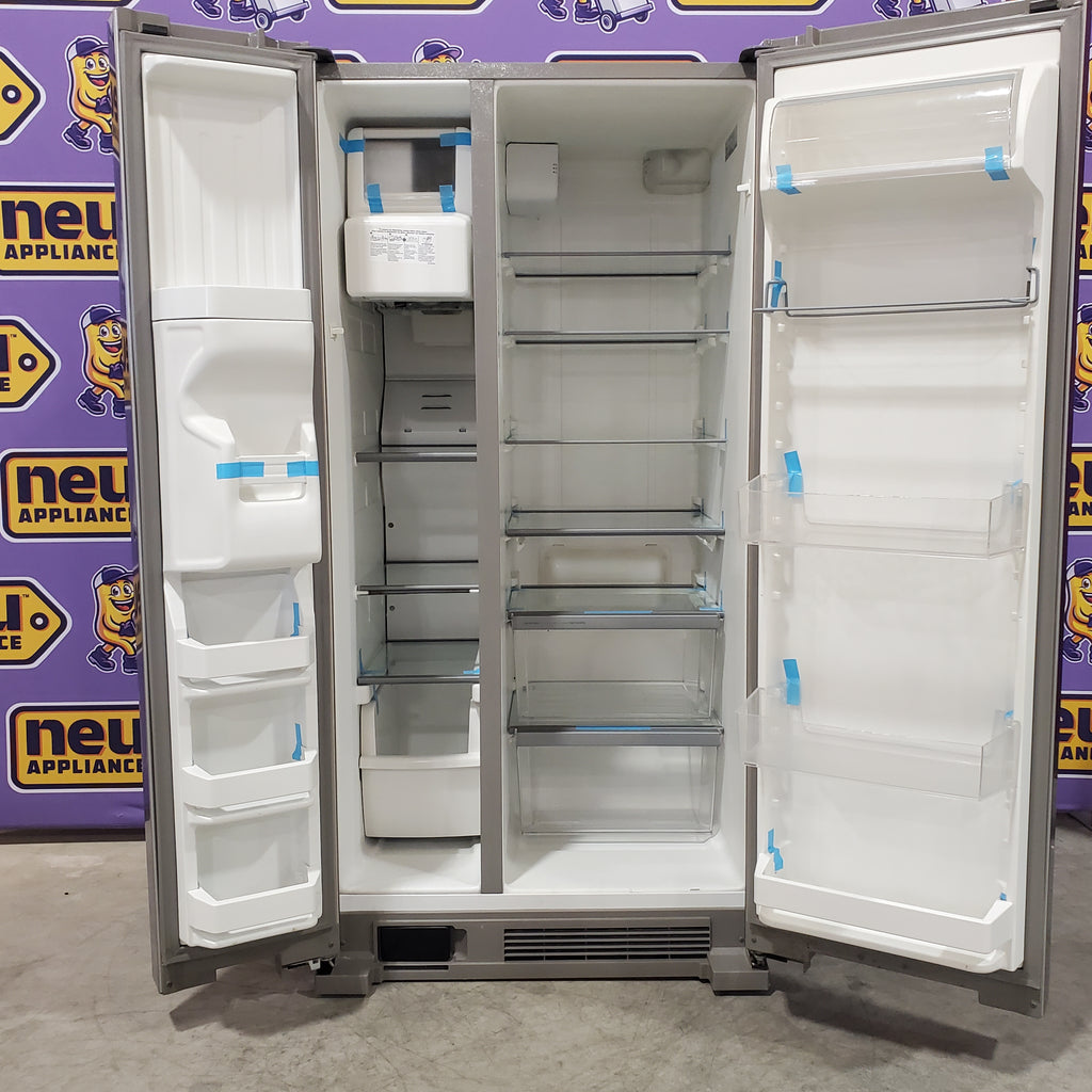 Pictures of 33 in. Wide Fingerprint-Resistant Stainless Steel Whirlpool 21.4 cu. ft. Side by Side Refrigerator with In Door Ice and Water Dispenser WRS321SDHZ - Certified Refurbished - Neu Appliance Outlet - Discount Appliance Outlet in Austin, Tx