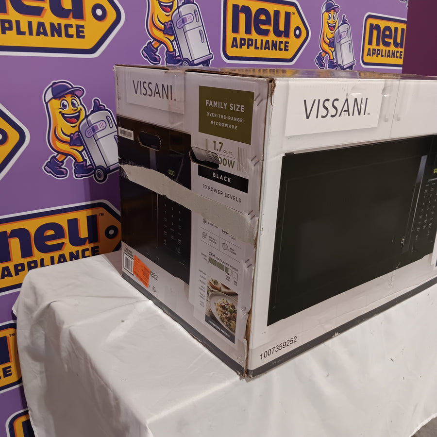 Vissani 1.7 cu. ft. 1000-Watt Over the Range Microwave in Black 25132SD333 - HV0170B - Open Box