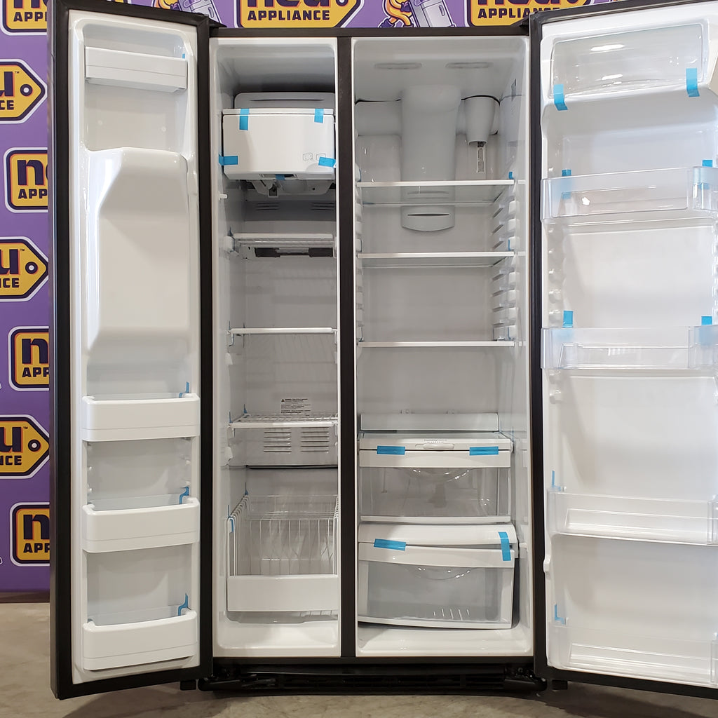 Pictures of GE® 25.3 Cu. Ft. Side-By-Side Refrigerator with Ice Maker, Water and Ice Dispenser GSS25GMPES - Open Box - Neu Appliance Outlet - Discount Appliance Outlet in Austin, Tx