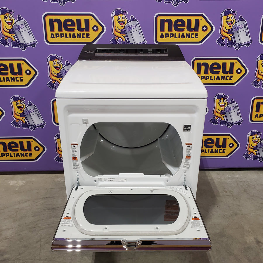 Whirlpool Top Load 4.7 Cu. Ft. Washer with 2-in-1 Removable Agitator in White WTW5057LW - Open Box and Whirlpool 7.4 cu. ft. White Electric Dryer with Steam and Advanced Moisture Sensing Technology, ENERGY STAR 16263 - WED8127LW - Scratch & Dent (Minor)