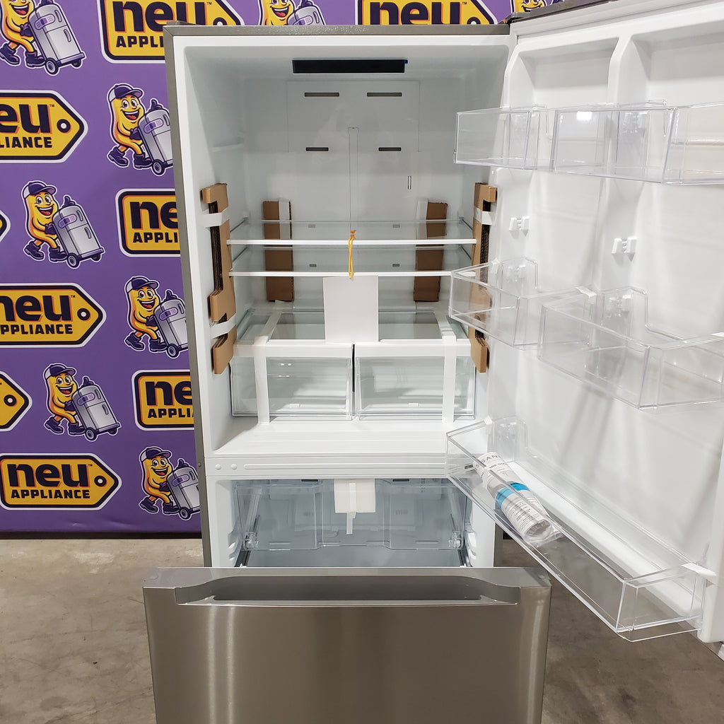 Pictures of Vissani 18.7 cu. ft. Bottom Freezer Refrigerator in Stainless Steel 251312SD987 - MDBF18SS - Scratch & Dent (Moderate) - Neu Appliance Outlet - Discount Appliance Outlet in Austin, Tx