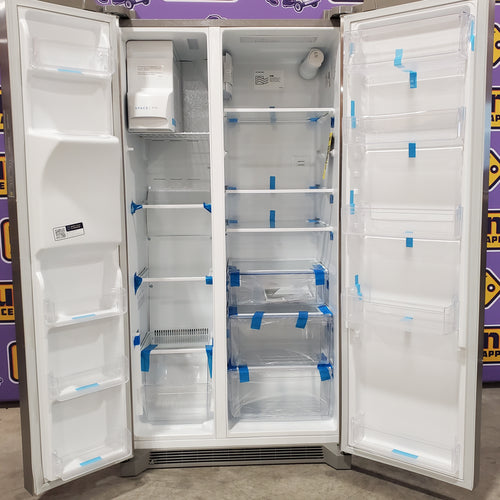 Frigidaire 22 Cu. Ft. Counter-Depth Side-by-Side Refrigerator in Stainless Steel 3SD968 - FRSC2333AS - Scratch & Dent (Moderate)