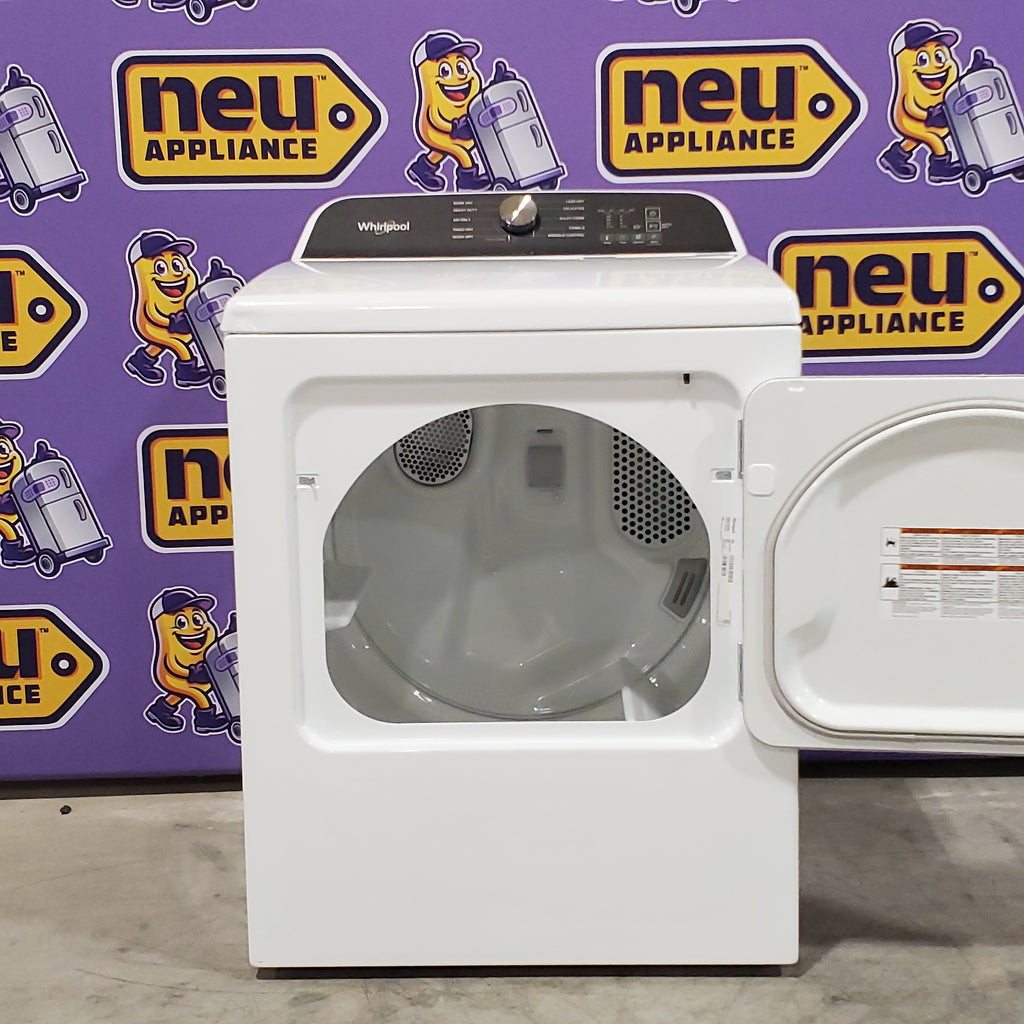 Pictures of Whirlpool Top Load 4.7 Cu. Ft. Washer in White with 2-in-1 Removable Agitator WTW5057LW - Scratch & Dent - Minor and Whirlpool 7.0 Cu. Ft. Long Vent Electric Moisture Sensing Dryer WED500CMW - Open Box - Neu Appliance Outlet - Discount Appliance Outlet in Austin, Tx