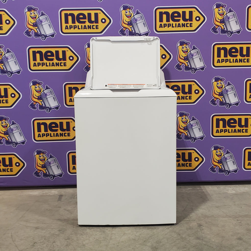 Pictures of Hotpoint White Top Load 3.8 Cu. Ft. Washer with Stainless Steel Basket and Heavy Duty Agitator HTW240ASKWS - Certified Refurbished - Neu Appliance Outlet - Discount Appliance Outlet in Austin, Tx