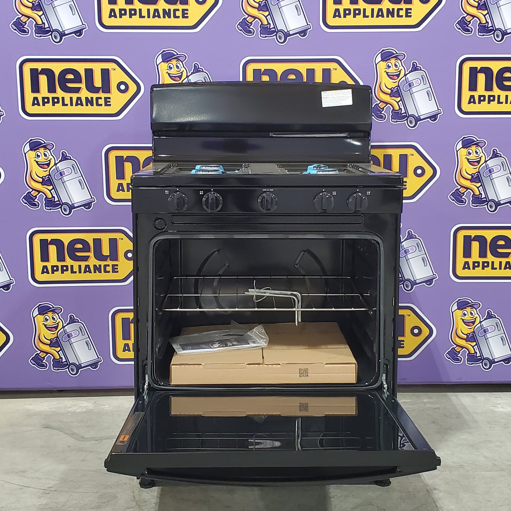 Pictures of Amana 30-inch 4-Burner Freestanding Gas Range with Easy-Clean Glass Door AGR4203MNB - Scratch & Dent (Minor) - Neu Appliance Outlet - Discount Appliance Outlet in Austin, Tx