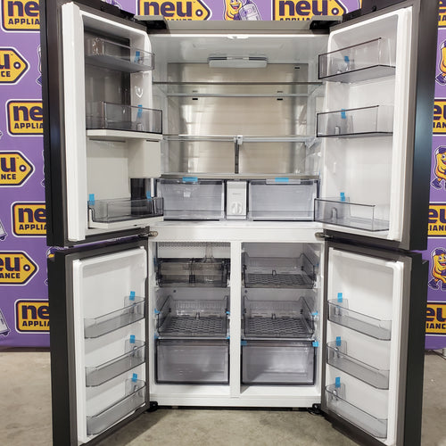 Pictures of Samsung Bespoke Counter Depth 4-Door Flex™ Refrigerator (23 cu. ft.) with Beverage Center ™ with Customizable Door Panel Colors 18SD035 - RF23DB9600AP - Open Box - Neu Appliance Outlet - Discount Appliance Outlet in Austin, Tx