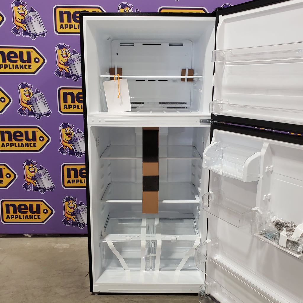 Pictures of Vissani 18.1 cu. ft. Top Freezer Refrigerator in Fingerprint Resistant Stainless Steel Look, Garage Ready 251315SD1103 - MDTF18SSR5 - Scratch & Dent (Moderate) - Neu Appliance Outlet - Discount Appliance Outlet in Austin, Tx