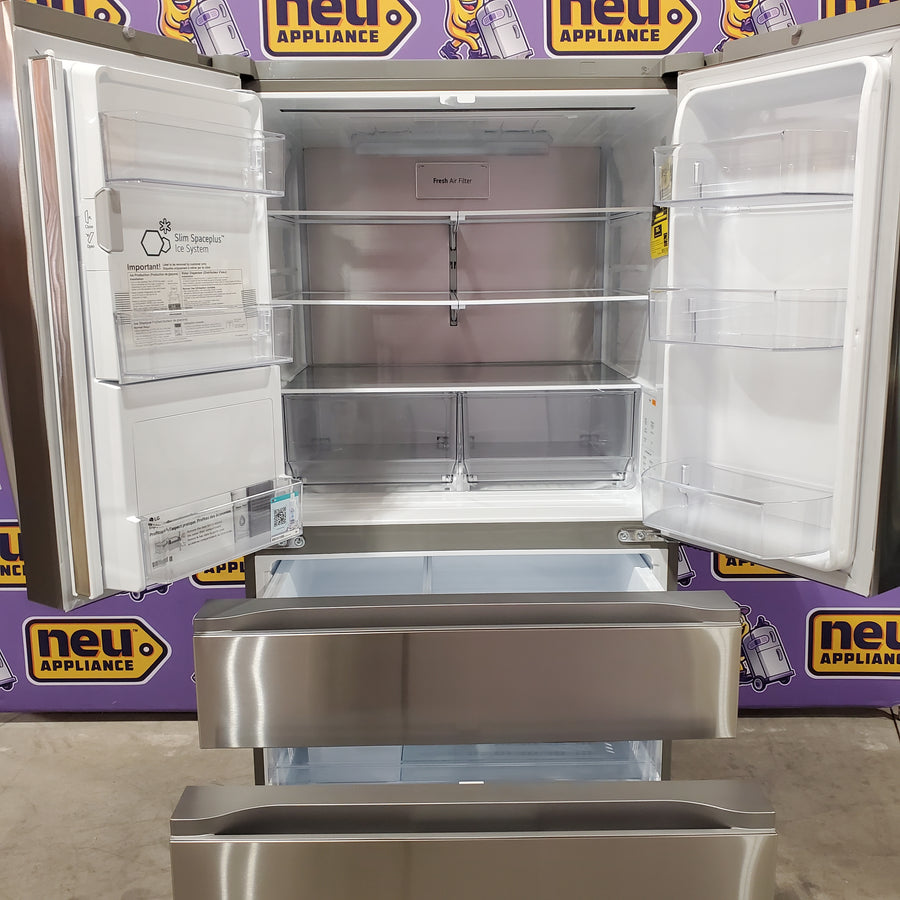 LG 29 cu. ft. Smart Standard-Depth MAX™ 4-Door French Door Refrigerator with Full-Convert Drawer™ in Print Proof Stainless Steel LF29H8330S - Scratch & Dent (Minor)