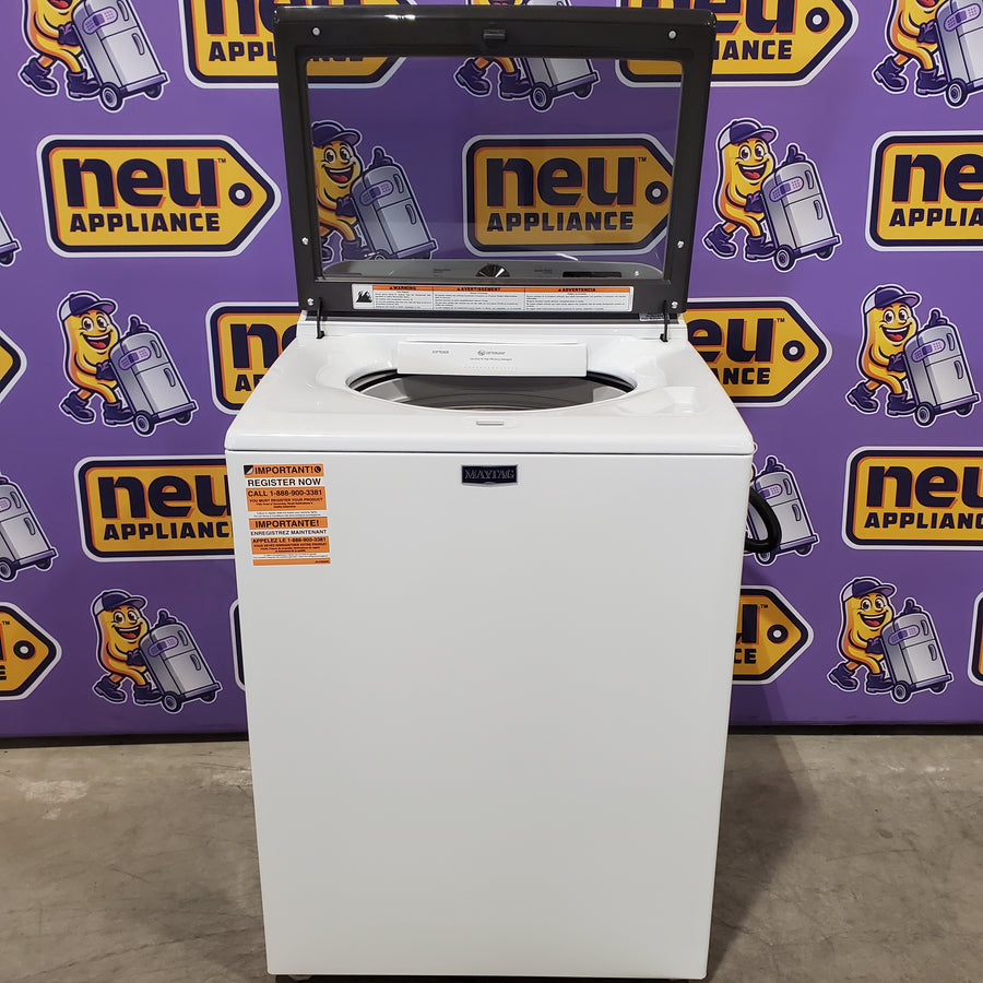 Maytag Top Load 4.8 cu ft Washer with Deep Fill and Slow-Close Glass Lid MVW6200KW - Scratch & Dent (Minor) and Maytag 7.0 cu. ft Top Load Gas Dryer with Moisture Sensing 16226 - MGD6200KW - Scratch and Dent (Minor)
