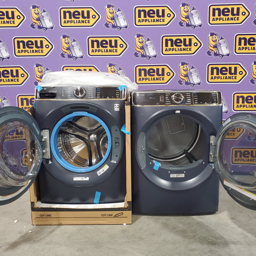 Pictures of GE Profile 5.3 cu. ft. Smart Front Load Washer with Microban Technology PFW870SPVRS - New in Box and GE Profile 7.8 cu. ft. Capacity Smart Front Load Gas Dryer with Steam and Sanitize Cycle PFD87GSPVRS - Scratch & Dent (Minor) - Neu Appliance Outlet - Discount Appliance Outlet in Austin, Tx
