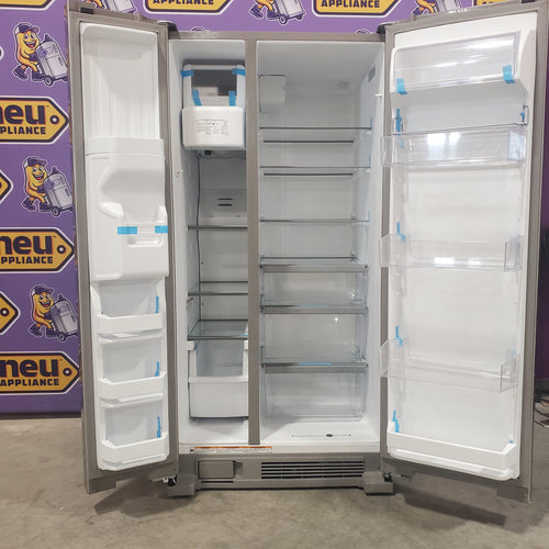 Whirlpool 33 Inch Wide Side by Side 21 Cu. Ft. Refrigerator with Can Caddy and Frameless Glass Shelves in Fingerprint Resistant Stainless Steel 5SD194 - WRS321SDHZ - Scratch and Dent (Moderate)