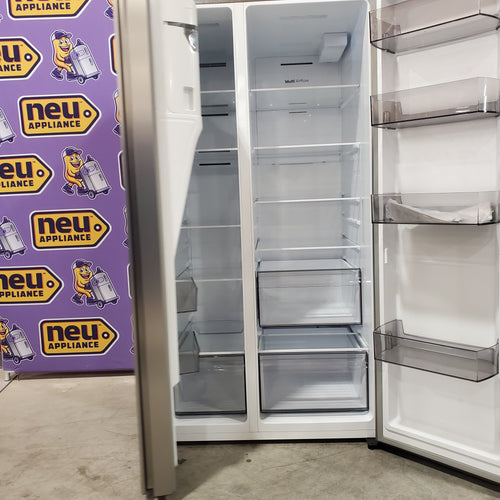 Hisense 29.1 cu. ft. Standard Depth Side by Side Refrigerator Stainless Steel 3SD718 - HRS290P5FSE - Open Box