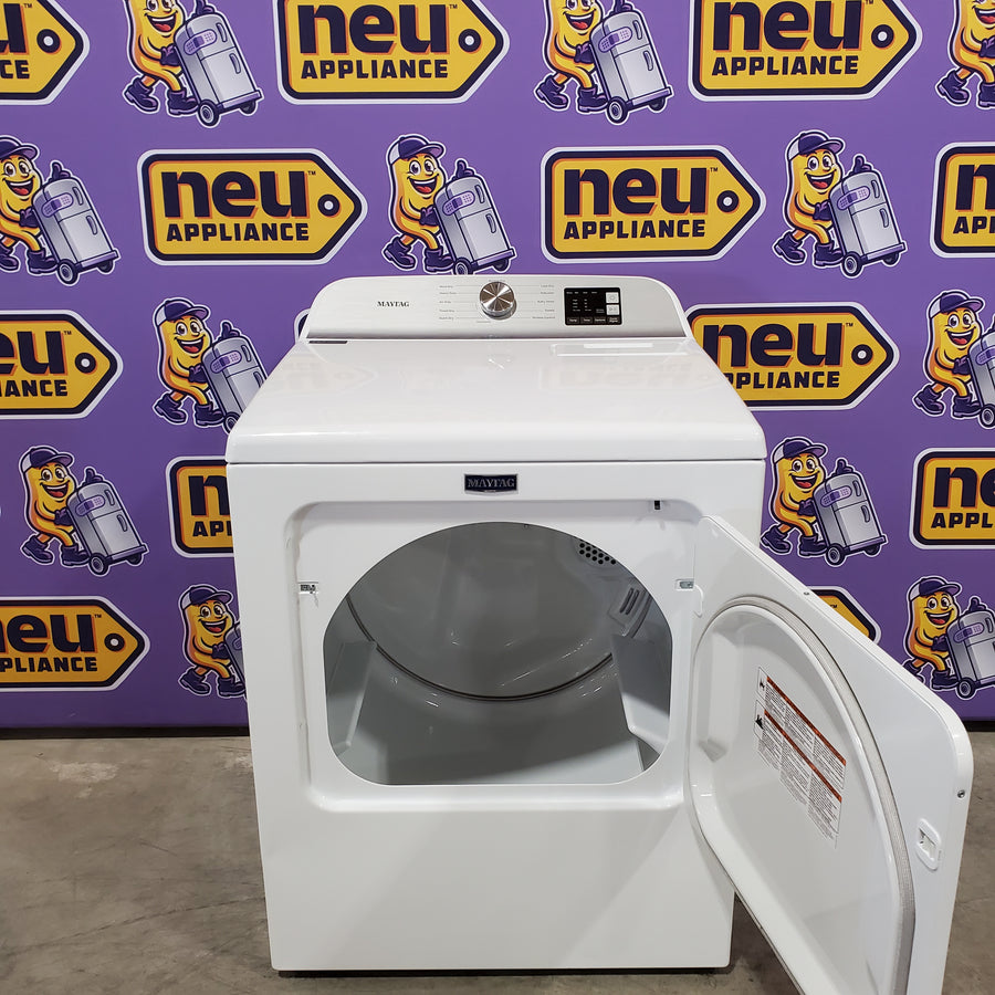 Maytag Top Load 4.8 cu ft Washer with Deep Fill and Slow-Close Glass Lid MVW6200KW - Scratch & Dent (Minor) and Maytag 7.0 cu ft Electric Dryer with Moisture Sensing and Quick Dry Cycle 16241 - MED6200KW - Scratch & Dent (Moderate)