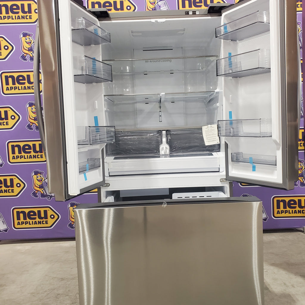 Samsung 32 cu. ft. Mega Capacity 3-Door French Door Refrigerator with Dual Auto Ice Maker in Stainless Steel 4SD399- RF32CG5100SR - Open Box