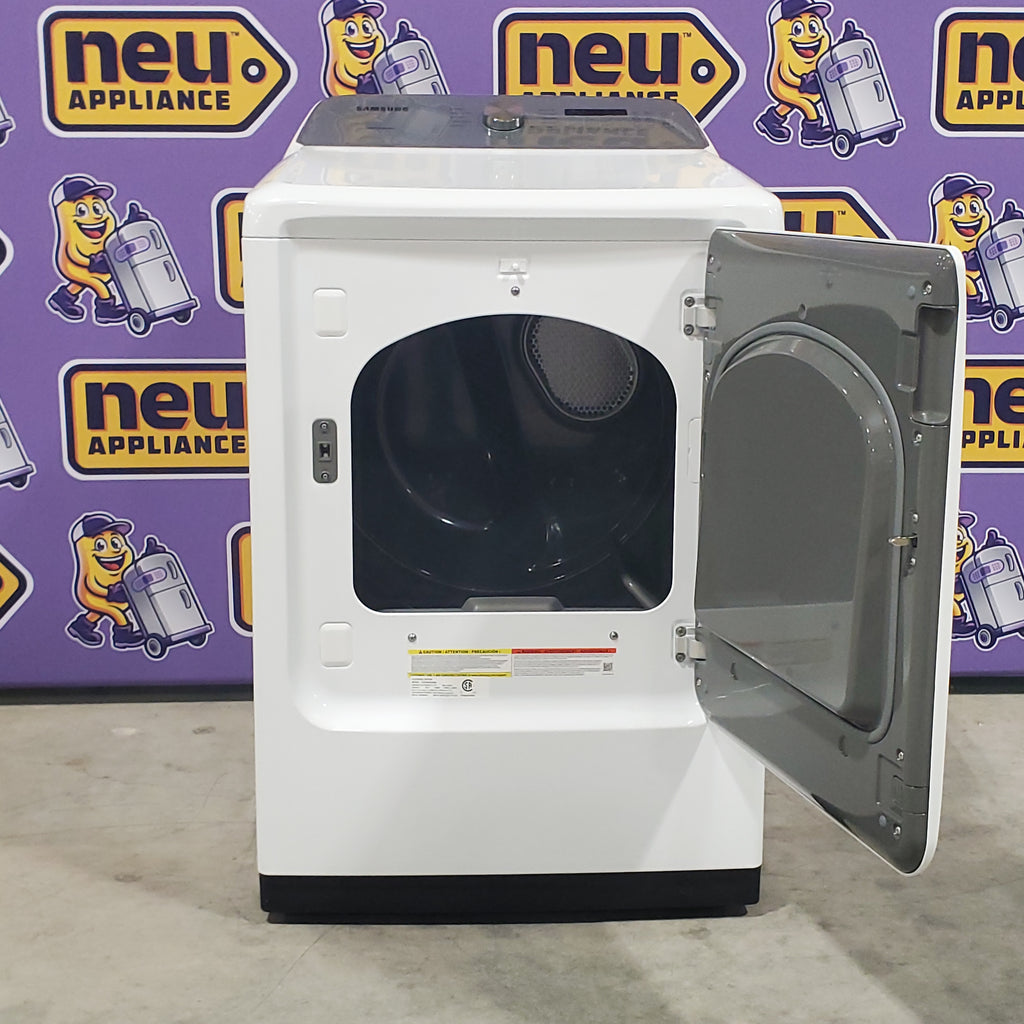 Pictures of Samsung White Electric 7.4 Cu. Ft. Dryer with Sensor Dry and Reversible Door DVE50R5200W - Scratch and Dent (Minor) - Neu Appliance Outlet - Discount Appliance Outlet in Austin, Tx