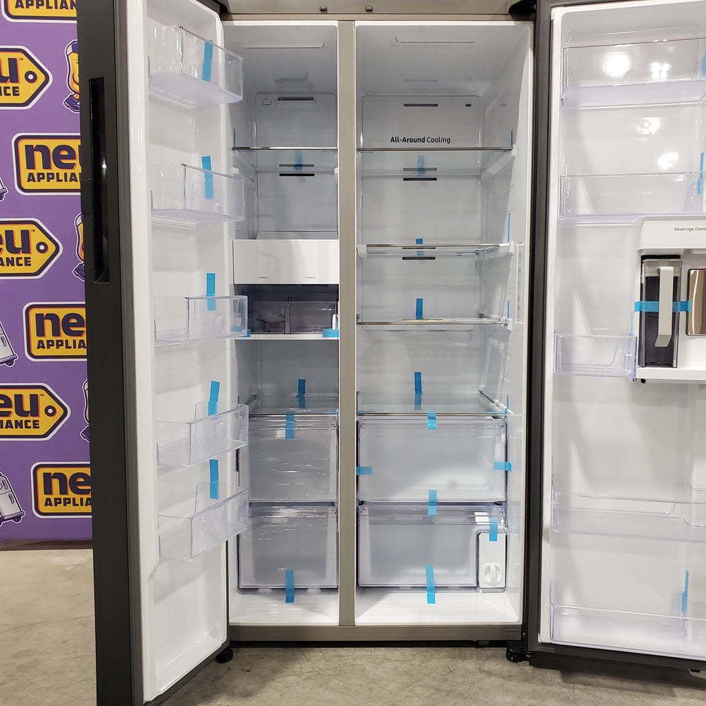 Pictures of Samsung Stainless Steel Bespoke Side-by-Side 28 cu. ft. Refrigerator with Beverage Center™ and Auto Fill Water Pitcher 3SD736 - RS28CB7600QL - Open Box - Neu Appliance Outlet - Discount Appliance Outlet in Austin, Tx