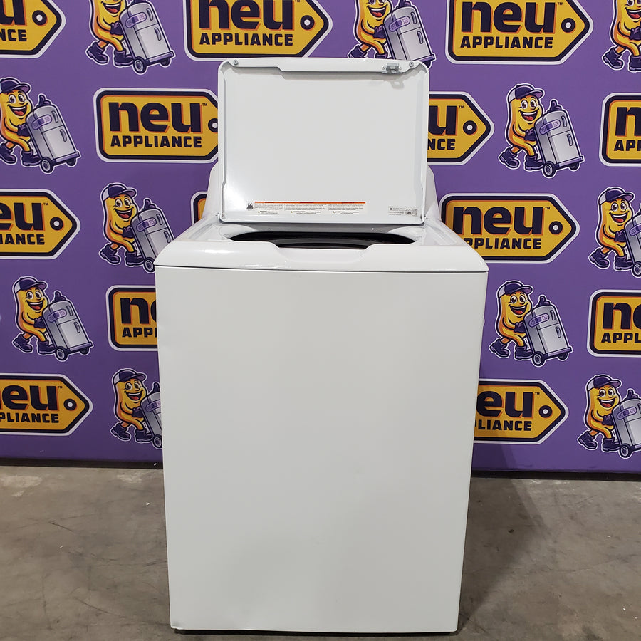 Hotpoint® 4.0 cu. ft. Capacity Washer with Cold Plus and Water Level Control HTW265ASWWW - Scratch & Dent (Major) and Hotpoint 6.2 cu. ft. Capacity Electric Dryer with Up To 120 ft. Venting and Shallow Depth 16177 - HTX26EASWWW - Scratch & Dent (Minor)