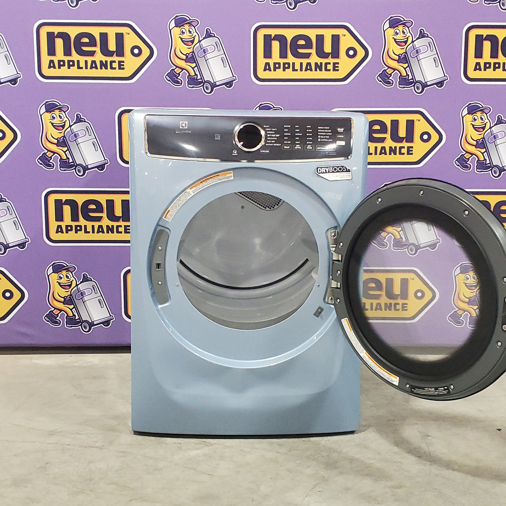 Electrolux 27 in. 4.5 cu.ft. HE Front Load ENERGY STAR Washer with LuxCare Wash System ELFW7437AG - New in Box and  Electrolux 8 cu.ft.  Electric Dryer vented Front Load Perfect Steam Dryer with Instant Refresh 15028 - ELFE7437AG - Scratch & Dent (Minor)