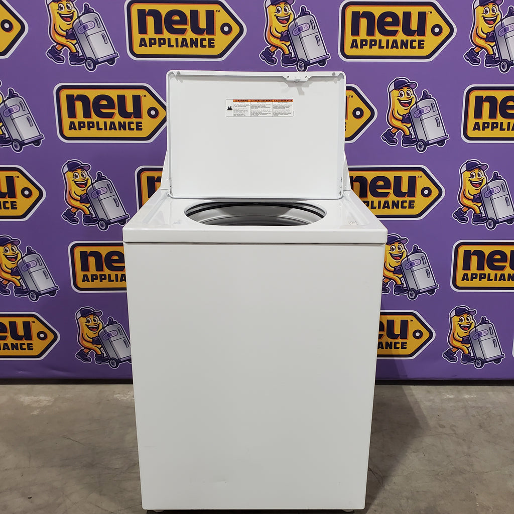 Pictures of Amana Top Load 3.8 Cu. Ft. Washer with High Efficiency Agitator in White 22132SD124 - NTW4519JW - Scratch & Dent (Minor) - Neu Appliance Outlet - Discount Appliance Outlet in Austin, Tx