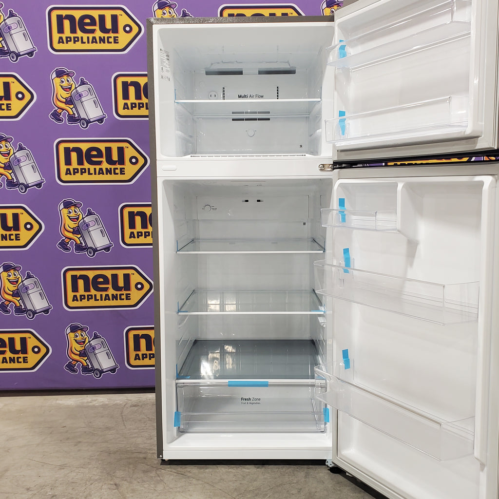 LG Print Proof Stainless Steel 18 cu.ft. Garage Ready Top Freezer Refrigerator with Multi-Air Flow System 3SD895 - Open Box