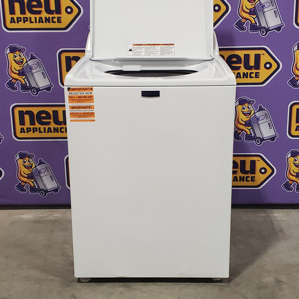 Pictures of Maytag 4.5 cu. ft. Capacity Top Load Washer with Power™ Agitator and Deep Fill MVW4505MW - Scratch & Dent (Minor) and Maytag 7.0 cu. ft. Capacity Top Load Electric Wrinkle Prevent Dryer 16119 - MED4500MW - Open Box - Neu Appliance Outlet - Discount Appliance Outlet in Austin, Tx