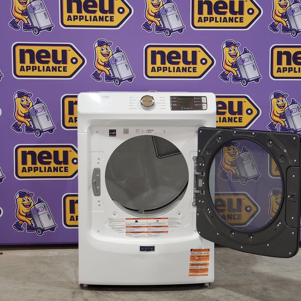 Pictures of Maytag Front Load 7.3 Cu. Ft. Electric Dryer with Extra Power and Quick Dry Cycle MED5630HW - Scratch & Dent (Minor) - Neu Appliance Outlet - Discount Appliance Outlet in Austin, Tx