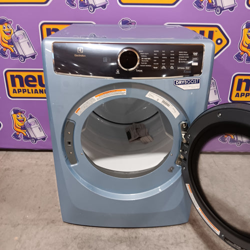 Pictures of Electrolux Glacier Blue 400 Series Electric 8.0 Cu. Ft. Dryer with Perfect Steam Option and Extended Tumble 22137SD379 - ELFE7437AG - Scratch & Dent (Minor) - Neu Appliance Outlet - Discount Appliance Outlet in Austin, Tx