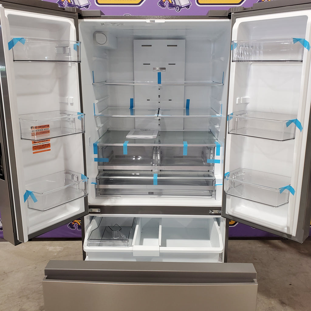 Pictures of Whirlpool French Door 31 Cu. Ft. Refrigerator with Total Coverage Cooling in Fingerprint Resistant Stainless Steel 22134SD225 - WRFF3136SZ - Scratch & Dent (Minor) - Neu Appliance Outlet - Discount Appliance Outlet in Austin, Tx