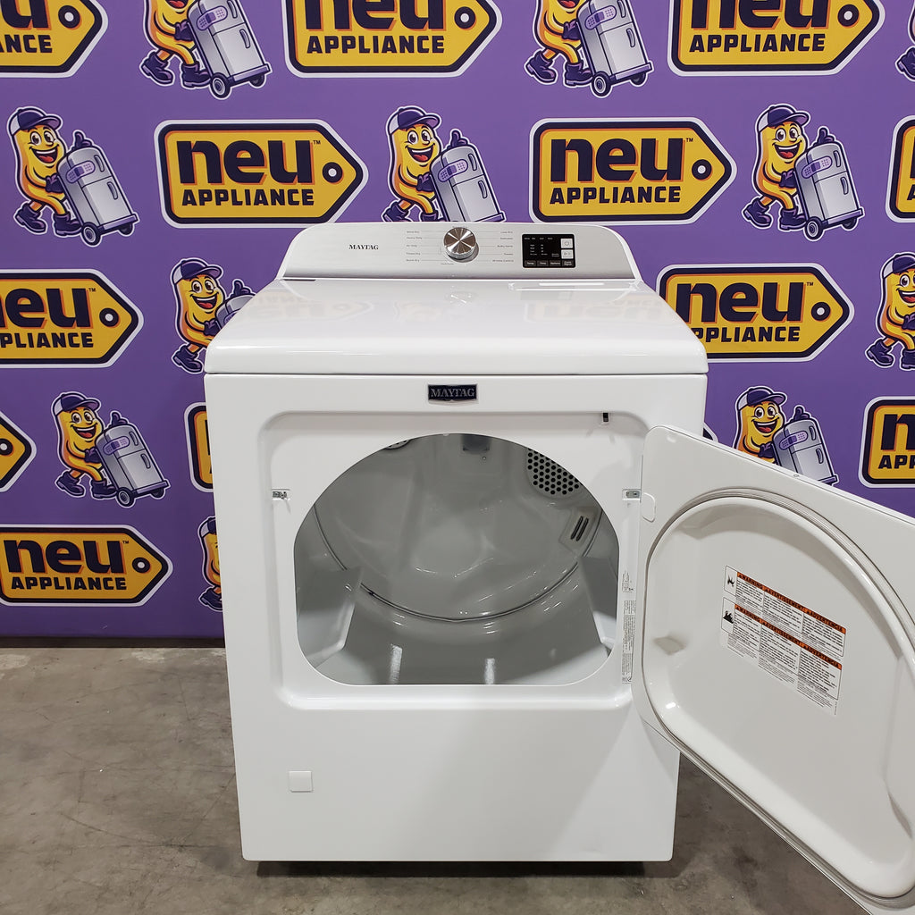 Pictures of Maytag Top Load 4.8 cu ft Washer with Deep Fill and Slow-Close Glass Lid MVW6200KW - Scratch & Dent (Minor) and Maytag 7.0 cu. ft Top Load Gas Dryer with Moisture Sensing 16172 - MGD6200KW - Scratch and Dent (Minor) - Neu Appliance Outlet - Discount Appliance Outlet in Austin, Tx