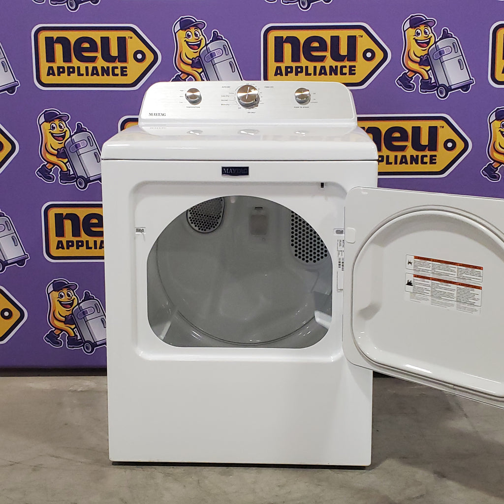 Pictures of MayTag 4.8 cu. ft. Top Load Washer with Extra Power, Built-In Water Faucet MVW5430MW - Scratch & Dent (Minor) and MayTag 7.0 cu. ft. Top Load Electric Wrinkle Prevent Dryer MED4500MW - Certified Refurbished - Neu Appliance Outlet - Discount Appliance Outlet in Austin, Tx