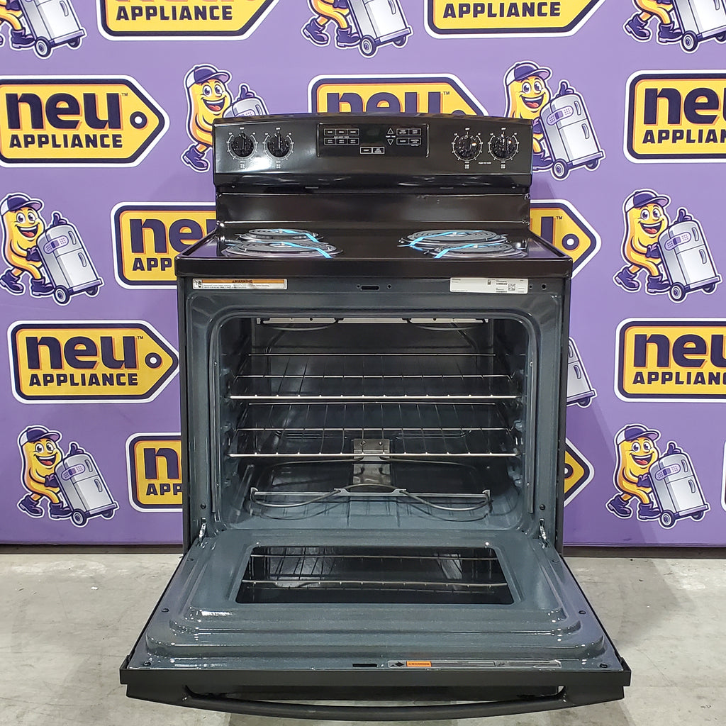 Pictures of Amana Electric Range with Temp Assure Cooking System in Black 3SD849 - ACR4303MFB8 - Open Box - Neu Appliance Outlet - Discount Appliance Outlet in Austin, Tx