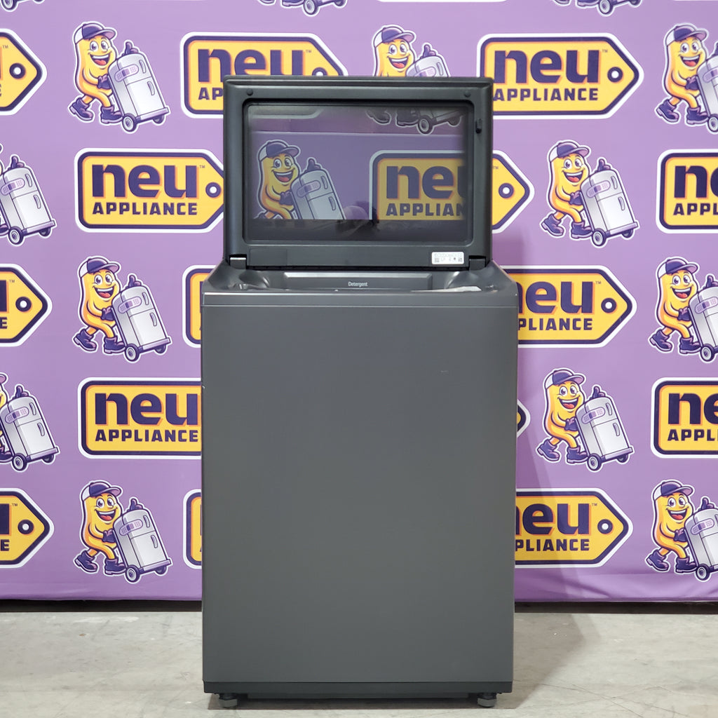 Pictures of LG 5.3 cu. ft. Capacity Top Load Washer with 4-Way® Agitator and EasyUnload™ WT8405CB - Scratch & Dent (Minor) and LG 7.3 cu. ft. Capacity Smart Rear Control Electric Dryer with AI Sensing, EasyLoad™ Door DLE8400BE - Open Box - Neu Appliance Outlet - Discount Appliance Outlet in Austin, Tx