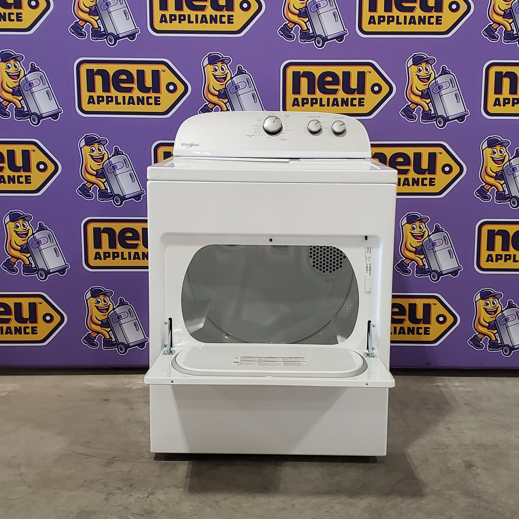 Pictures of Whirlpool 3.5 cu. ft. High Efficiency Top Load Washing Machine with Deep Water Wash WTW4816FW - Open Box and Whirlpool White Electric 7.0 Cu. Ft. Dryer with Auto Dry WED4950HW - Scratch & Dent (Minor) - Neu Appliance Outlet - Discount Appliance Outlet in Austin, Tx