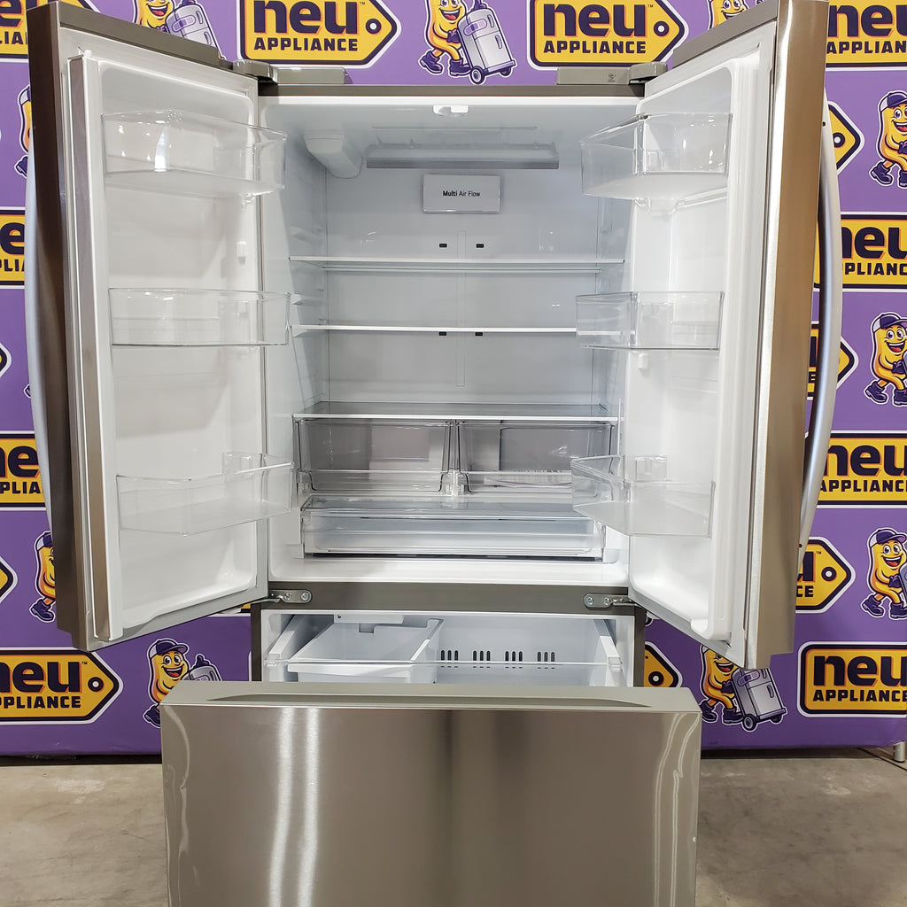 Pictures of LG 33 in. W. 21 cu.ft. SMART Counter Depth MAX French Door Refrigerator with Ice Maker in PrintProof Stainless Steel 31135SD272 - LF21G6200S - Scratch & Dent (Major) - Neu Appliance Outlet - Discount Appliance Outlet in Austin, Tx