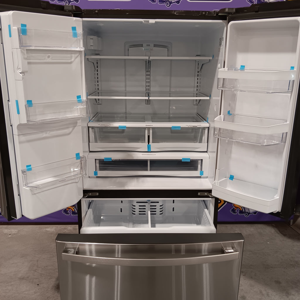 Pictures of GE Energy Star 3 Door French Door 27.7 Cu. Ft. Refrigerator with TwinChill Evaporators in Fingerprint Resistant Stainless Steel 6SD135 - GFE28GYNFS - Open Box - Neu Appliance Outlet - Discount Appliance Outlet in Austin, Tx
